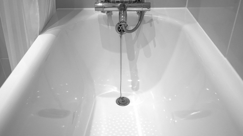 a shiny white porcelain tub
